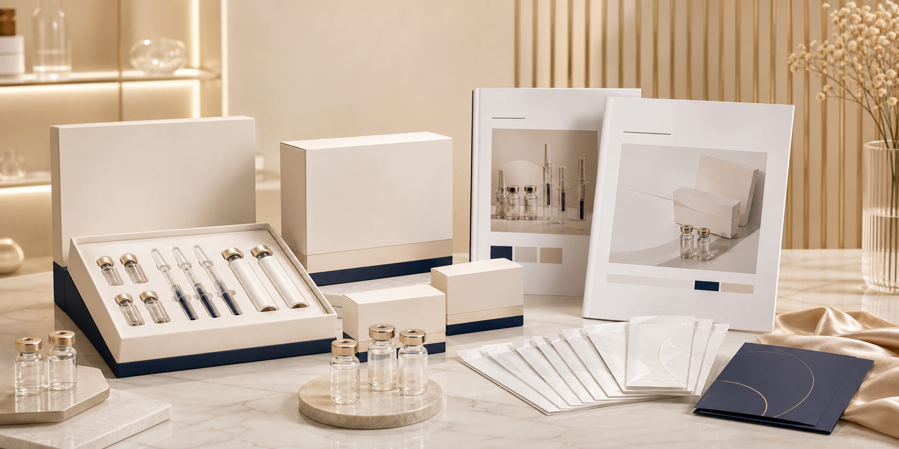 Premium aesthetic industry documents and sample materials